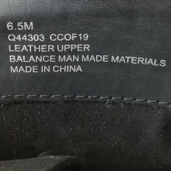 Korks 6.5 US  Black Leather Suede Contrast Stacked Heel Bootie Boot Back Zip NEW - Picture 11 of 12